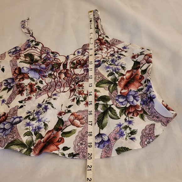 Victoria's Secret Gold Label Vintage Floral Cami Short Matching Set Lingerie M - Picture 10 of 11